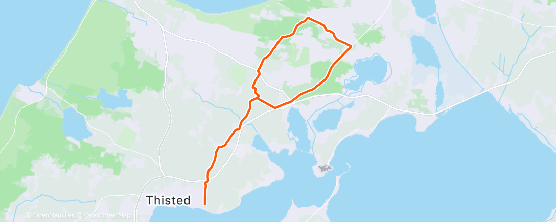 Map of the activity, Cycling