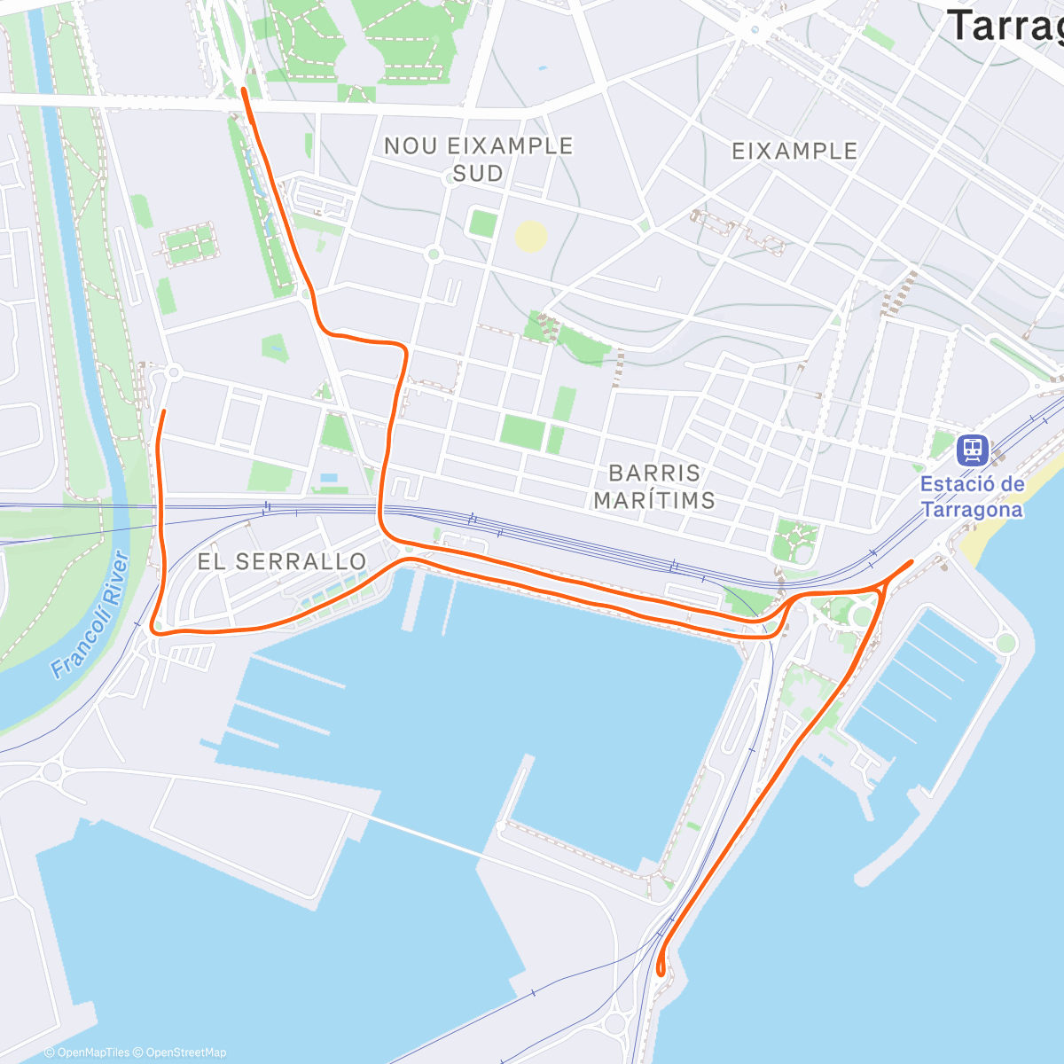 Mapa de la actividad (Afternoon Run)