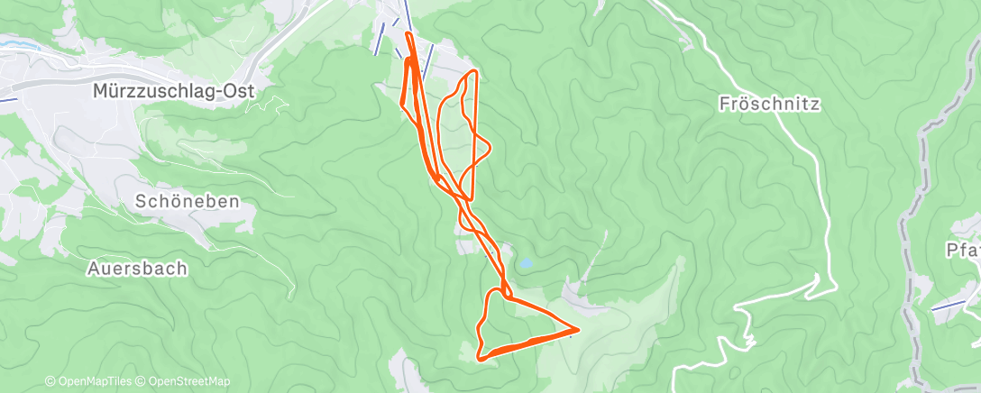 Map of the activity, Morning Ski
