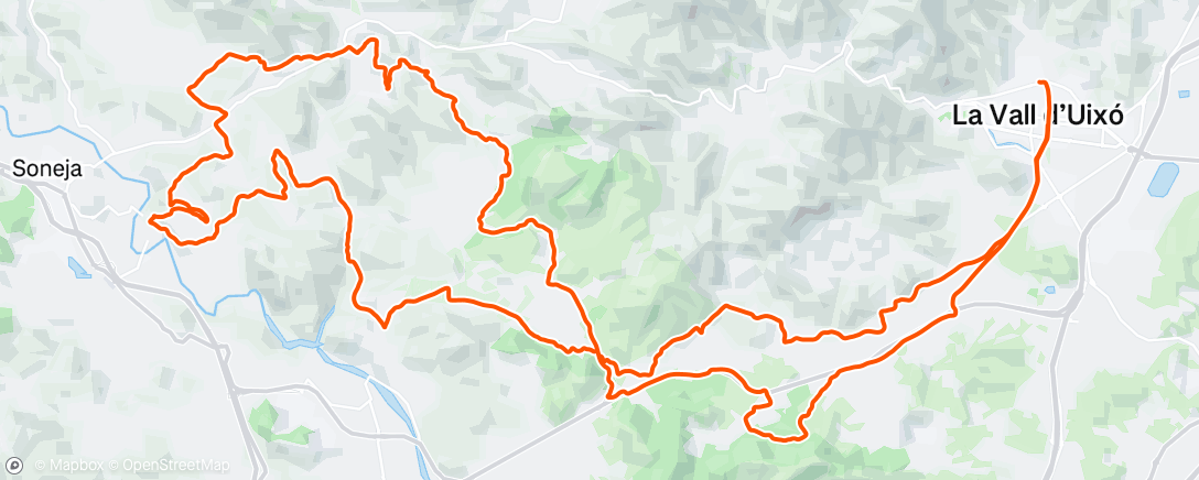 Map of the activity, Bicicleta de montaña matutina