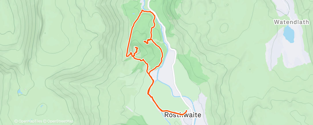 Map of the activity, Afternoon Hike