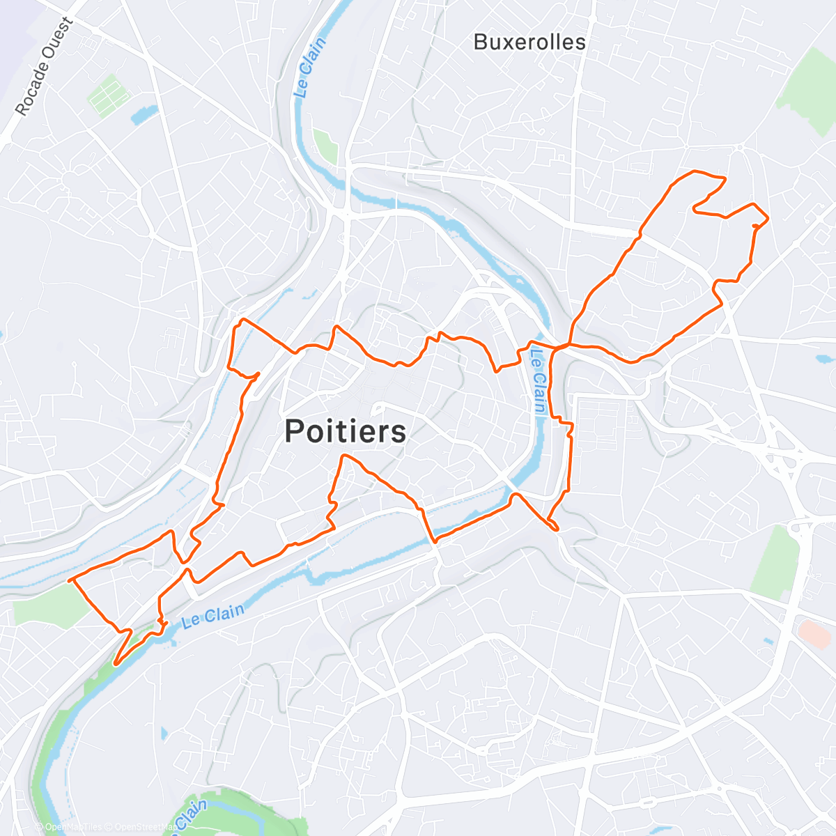 Map of the activity, Marche matinale