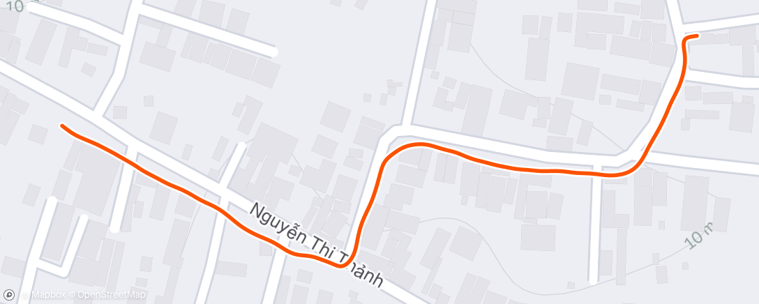 Map of the activity, Evening Run