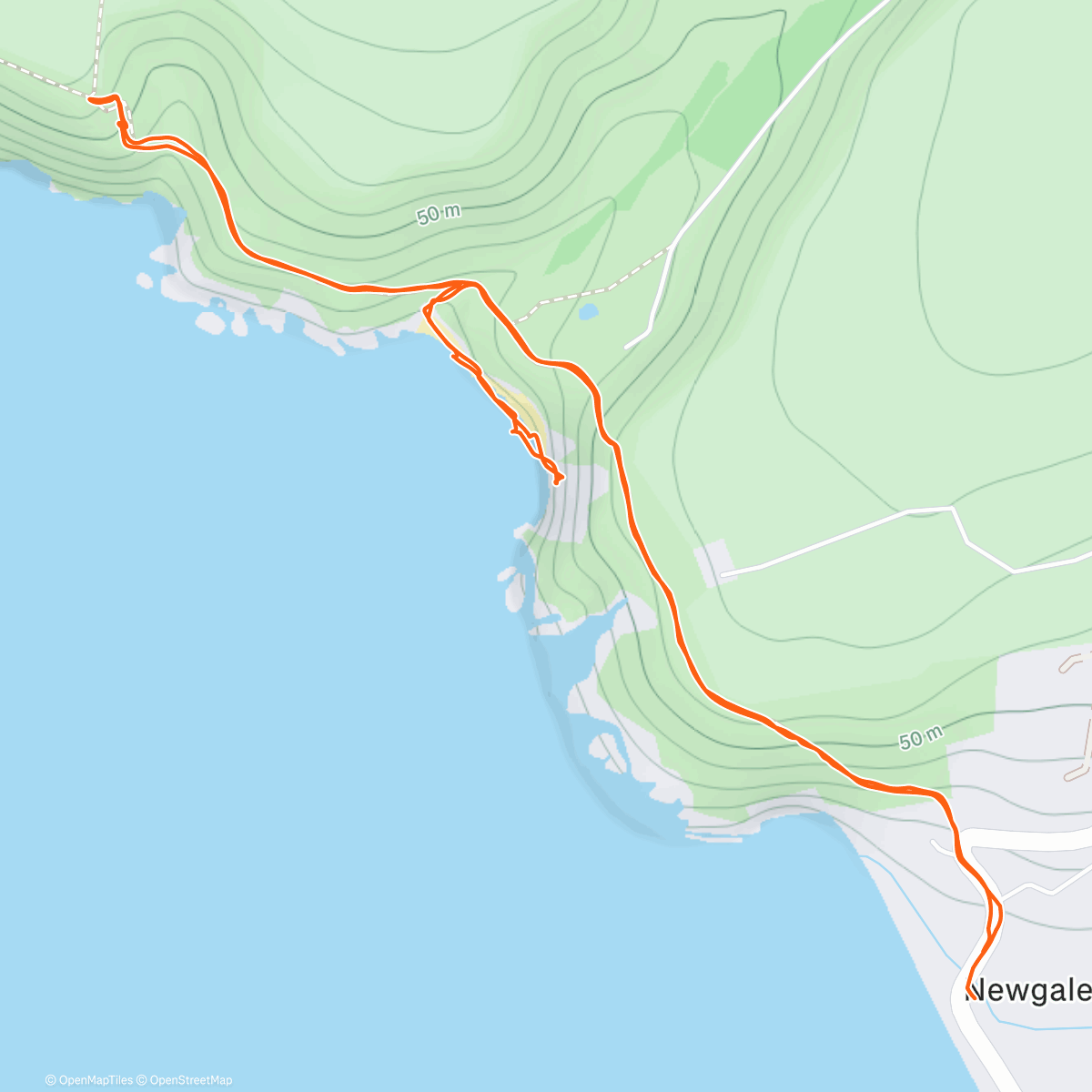 Map of the activity, Coast path from Newgale. Gorgeous!
