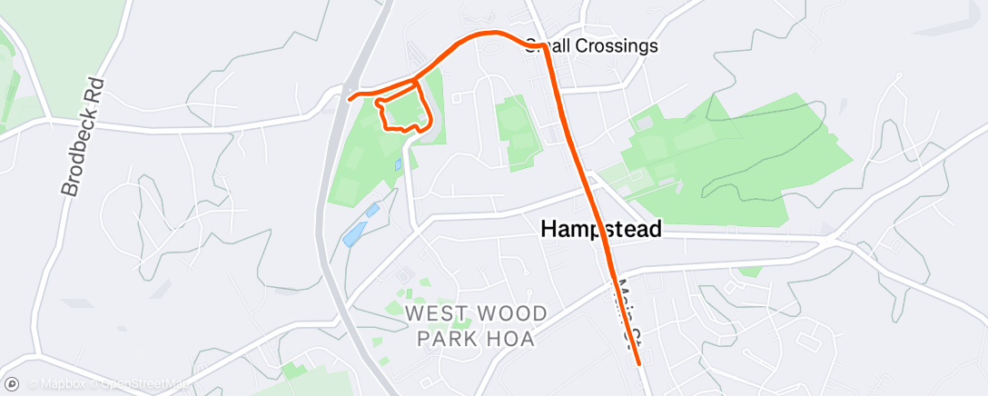 Map of the activity, Evening Run