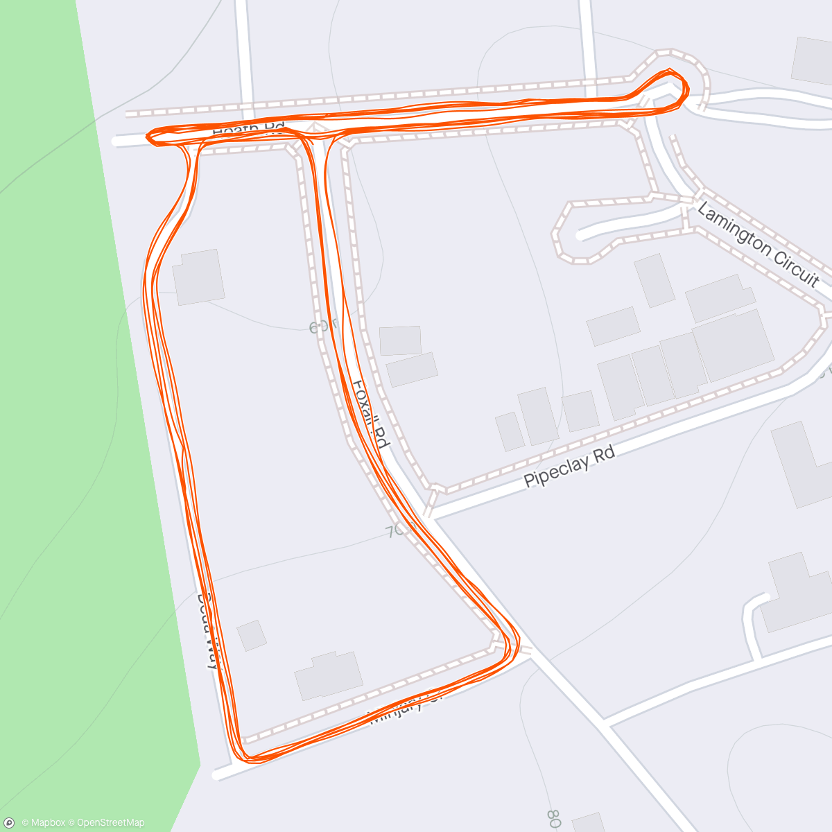 Map of the activity, UP Coaching 2024#27 — long hill repeats