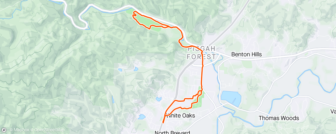 Map of the activity, Back home for a recovery ride
