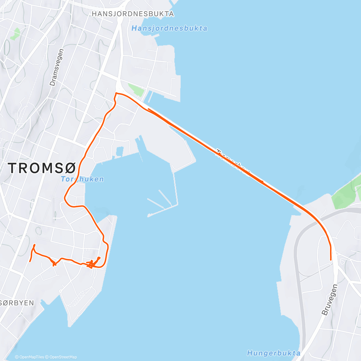 Map of the activity, Afternoon Walk