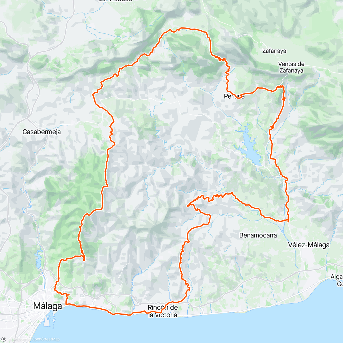 Map of the activity, Rebentaco ( aunque sin subir olías ni Riogordo ) pero Ruton 🤩👏👏👏