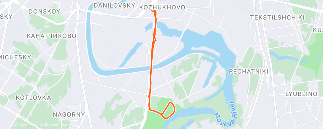 Карта физической активности (Lunch Trail Run)