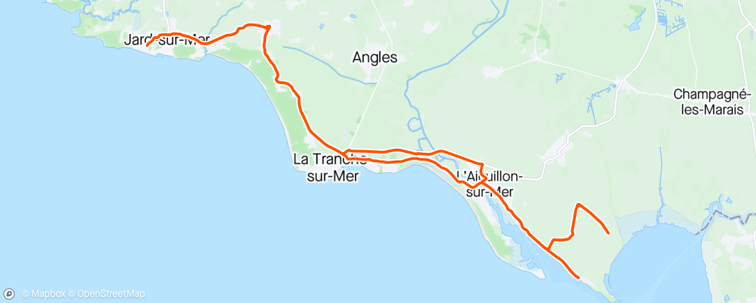 Map of the activity, Afternoon Ride