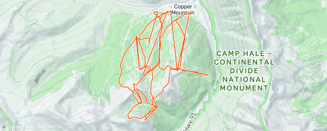 Map of the activity, Morning Alpine Ski