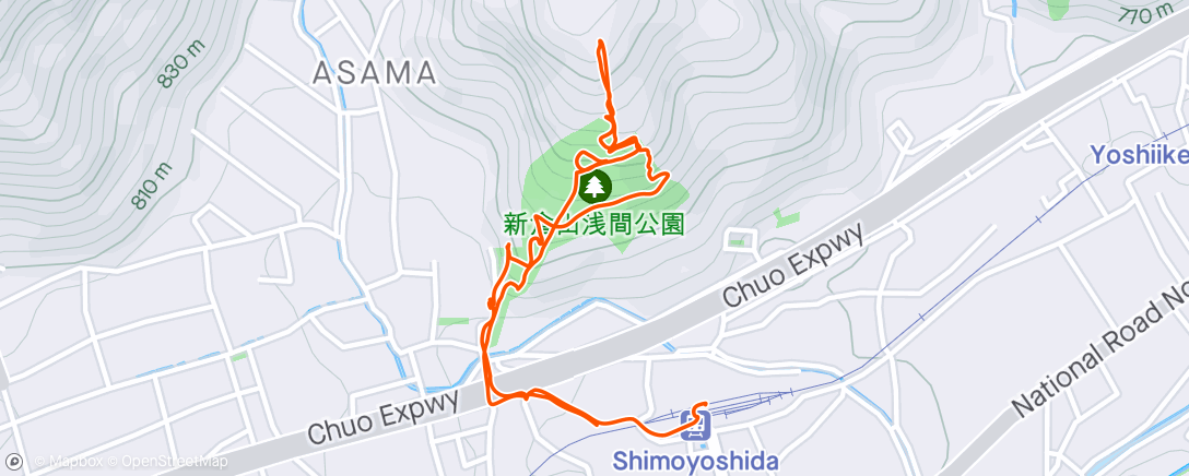 Map of the activity, Mt. Fuji viewing area
