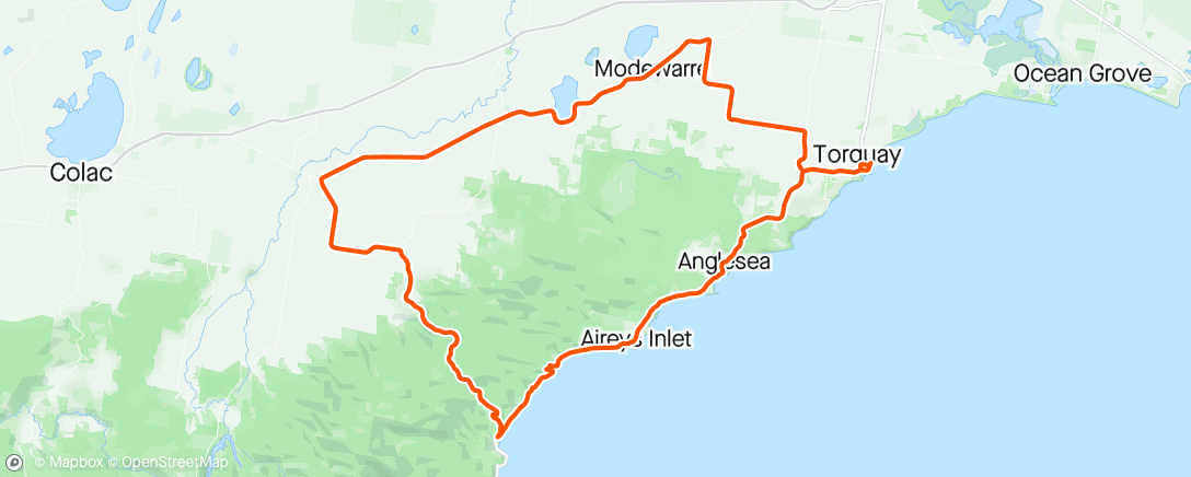 Map of the activity, GOR & Otway Classic