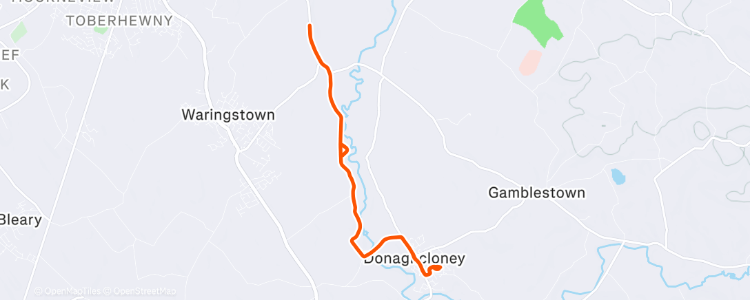 Map of the activity, Lunch Run