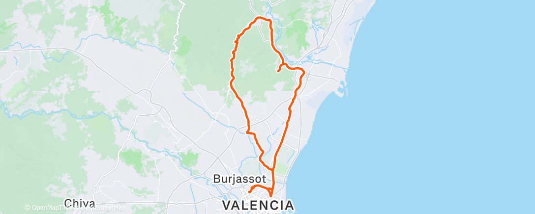 Map of the activity, Bicicleta por la mañana