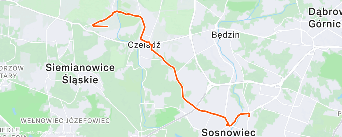 Map of the activity, Morning Ride