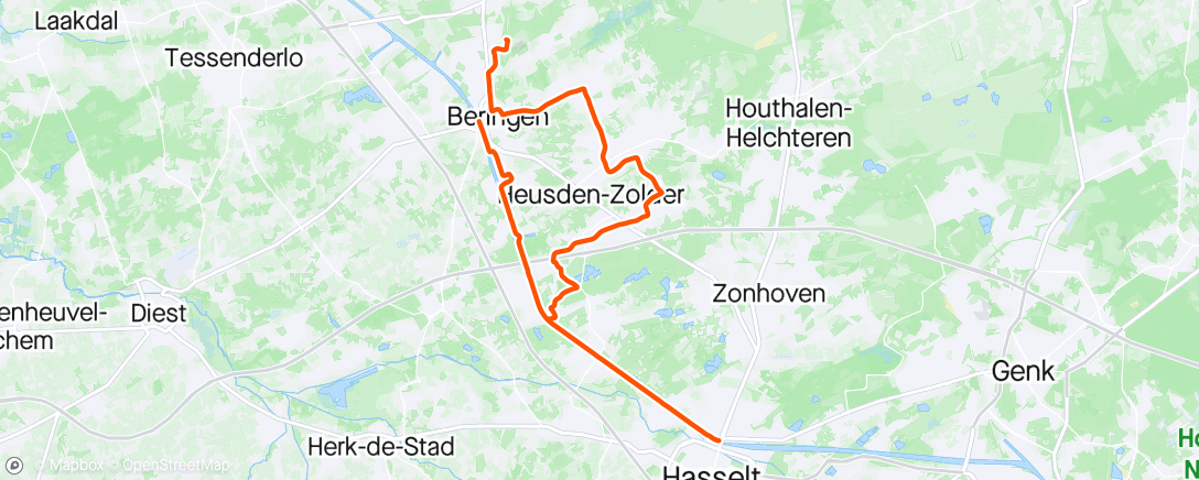 Map of the activity, Losrijden op TTfiets