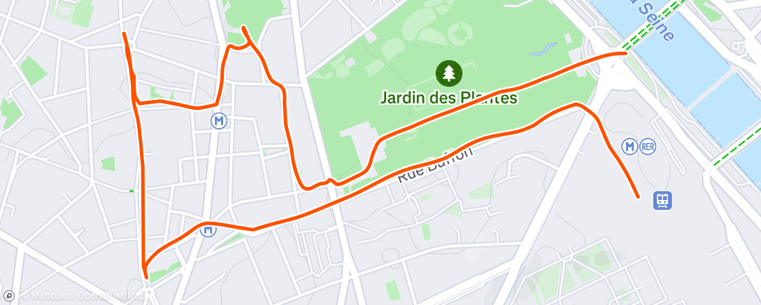 Map of the activity, Marche dans l'après-midi