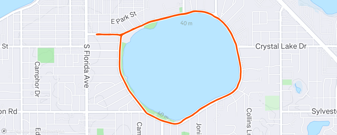 Map of the activity, Morning Run