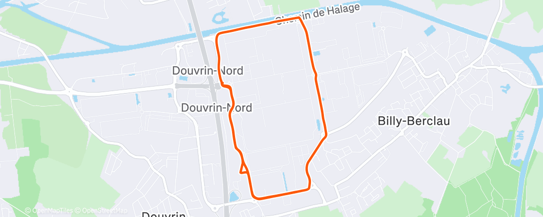 Map of the activity, Course à pied dans l'après-midi