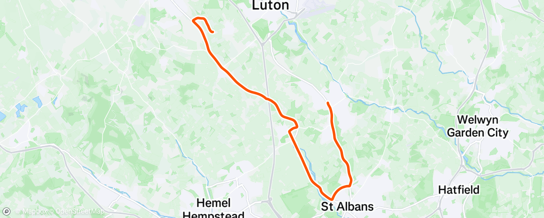 Map of the activity, Night Ride