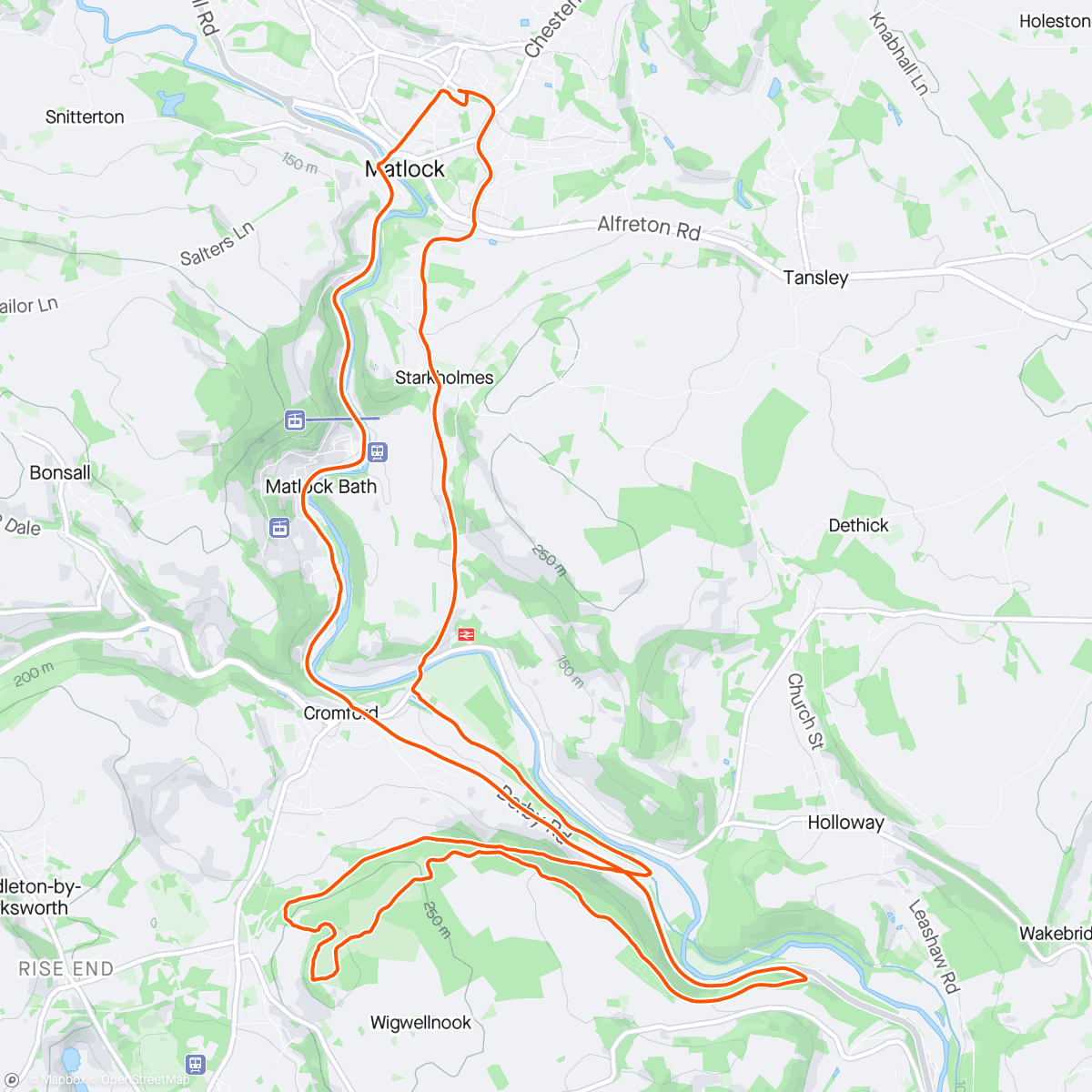 Map of the activity, Rocky MTB Trail Lunch Ride