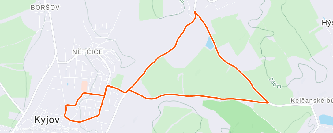 Map of the activity, Morning Run