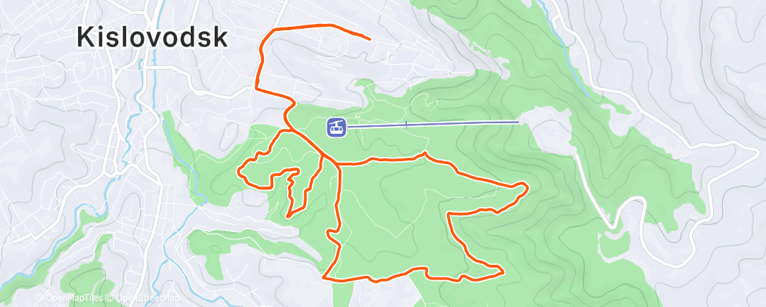 Map of the activity, Lunch Run