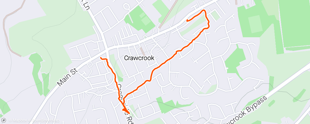 Map of the activity, Walk home from brothers.
