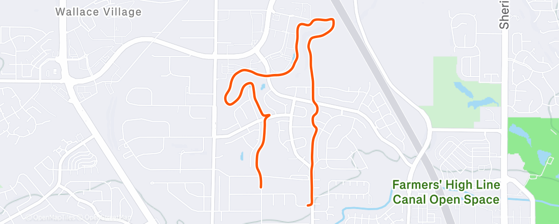 Map of the activity, Morning Run