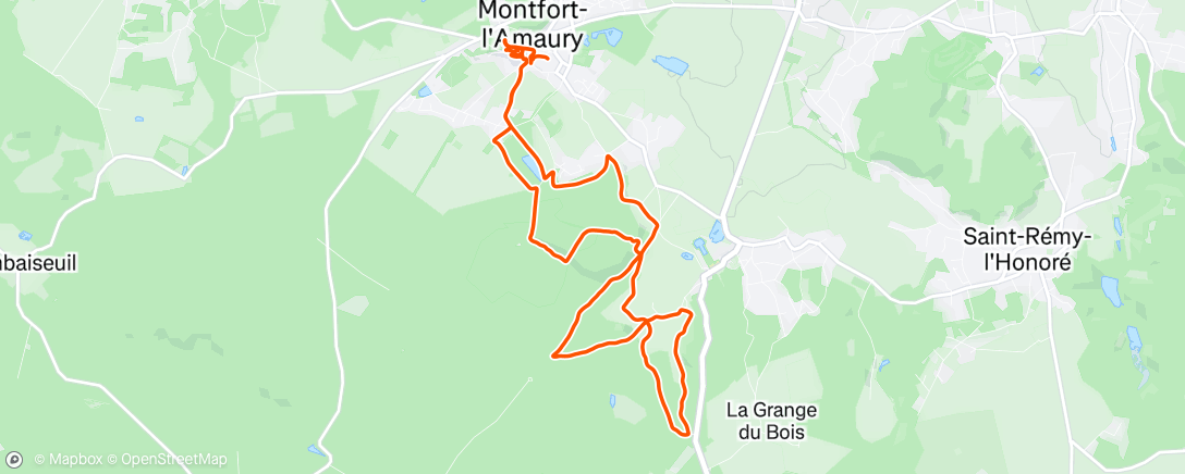 Map of the activity, Course des flambeaux