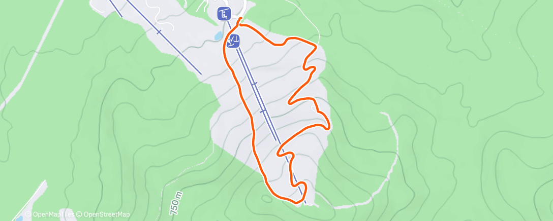 Map of the activity, Lap 2 - chill