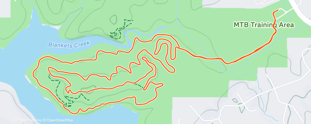 Map of the activity, Lunch Mountain Bike Ride
