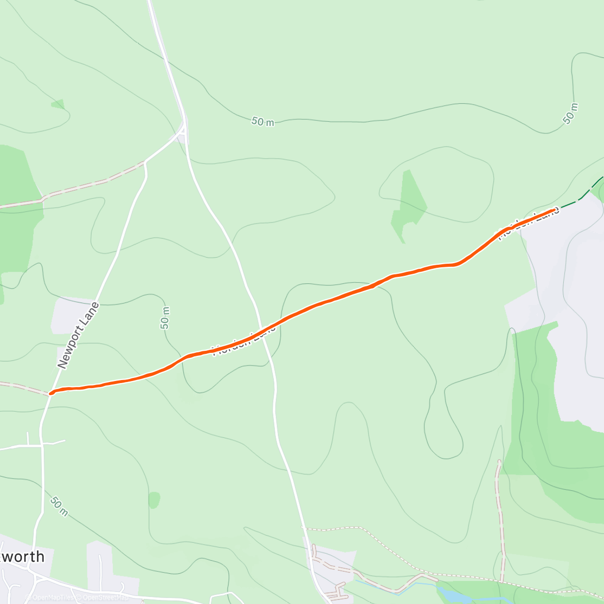 Map of the activity, Afternoon Walk