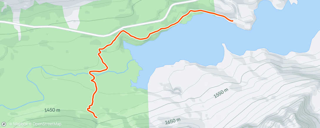 Map of the activity, Afternoon Hike