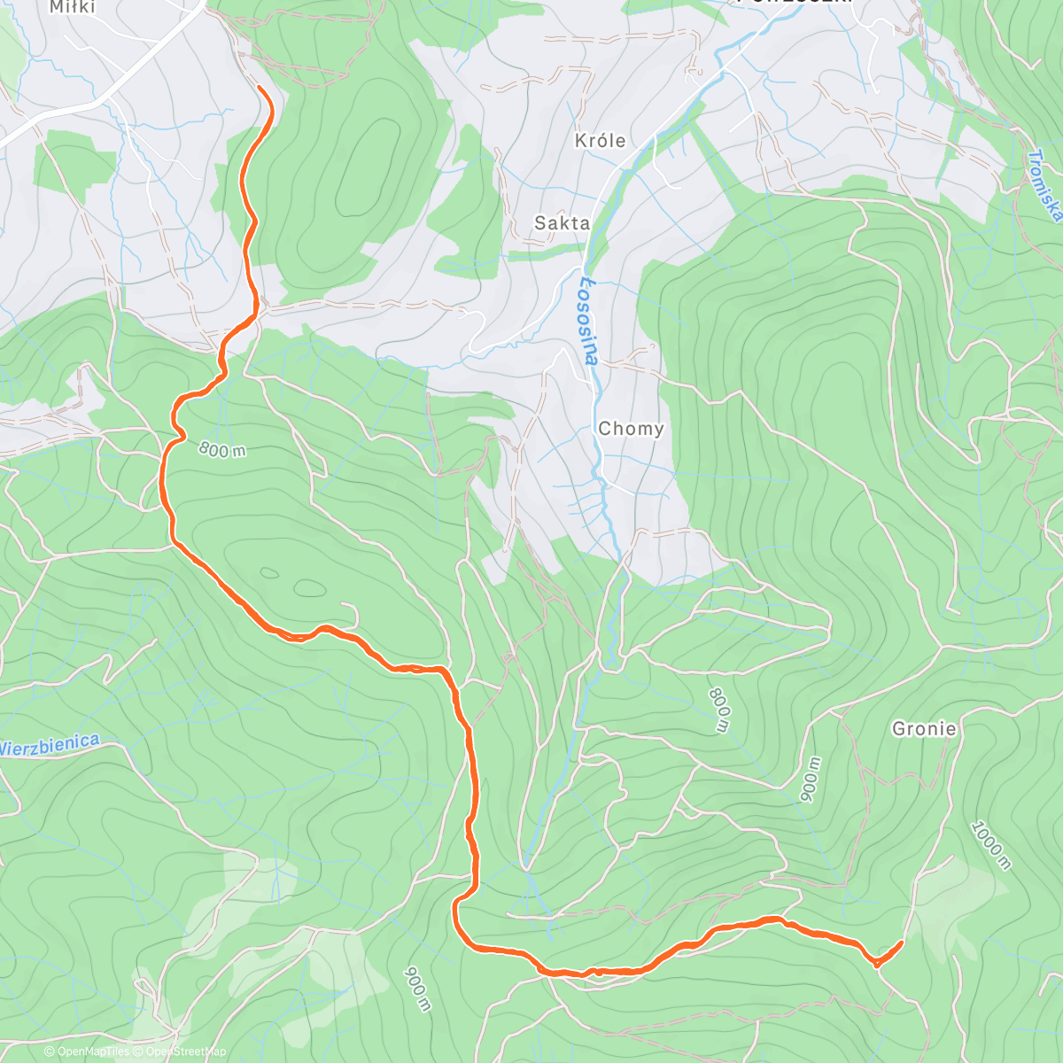Map of the activity, Jasień