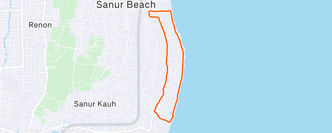 Map of the activity, Morning Run