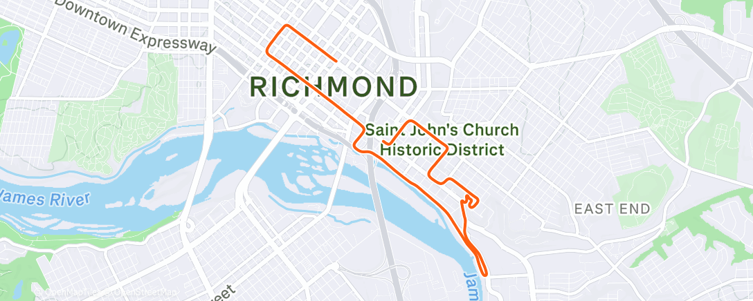 Map of the activity, VO2
