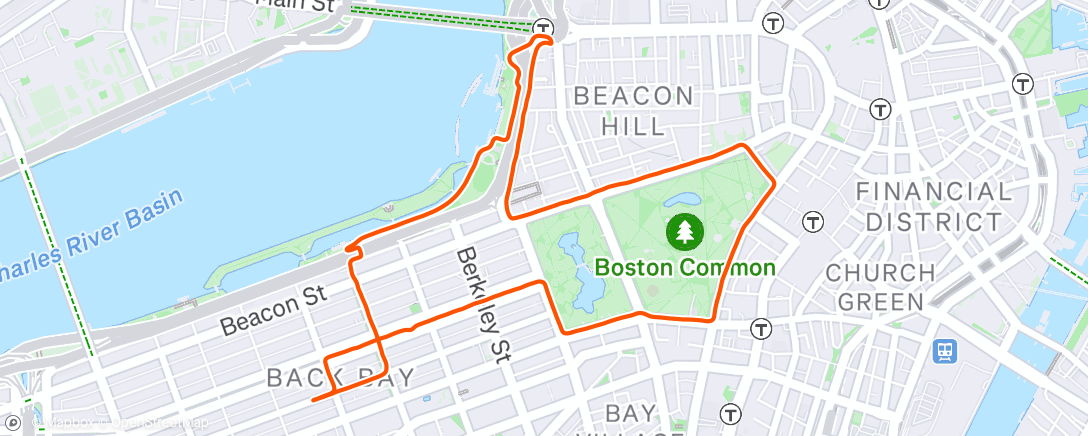 Map of the activity, Morning Run