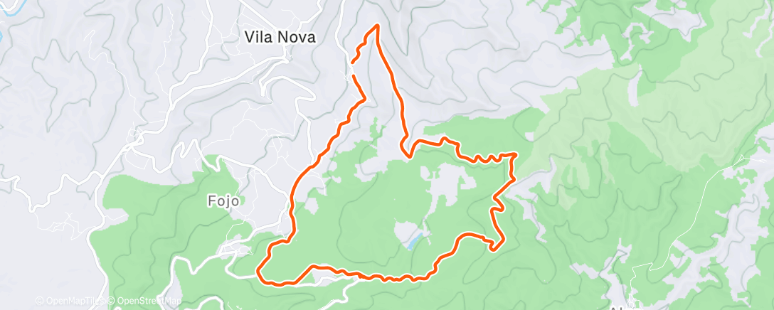 Map of the activity, Afternoon Run