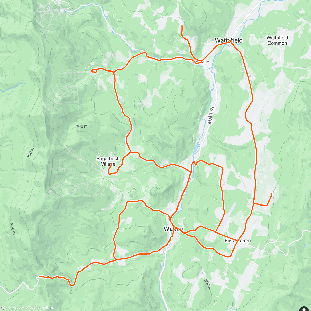 Map of the activity, Lincoln Gap ('America's steepest paved mile'), gravel, gliders and groundhogs