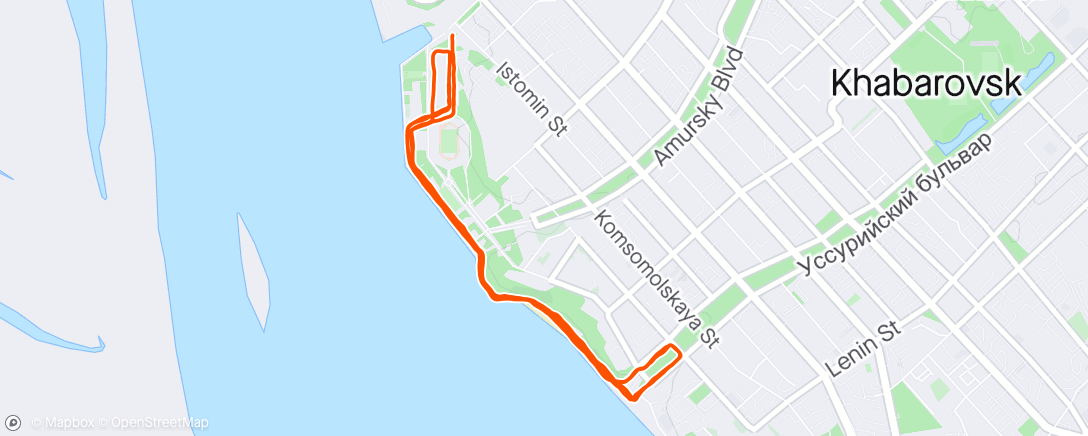 Map of the activity, Afternoon Run