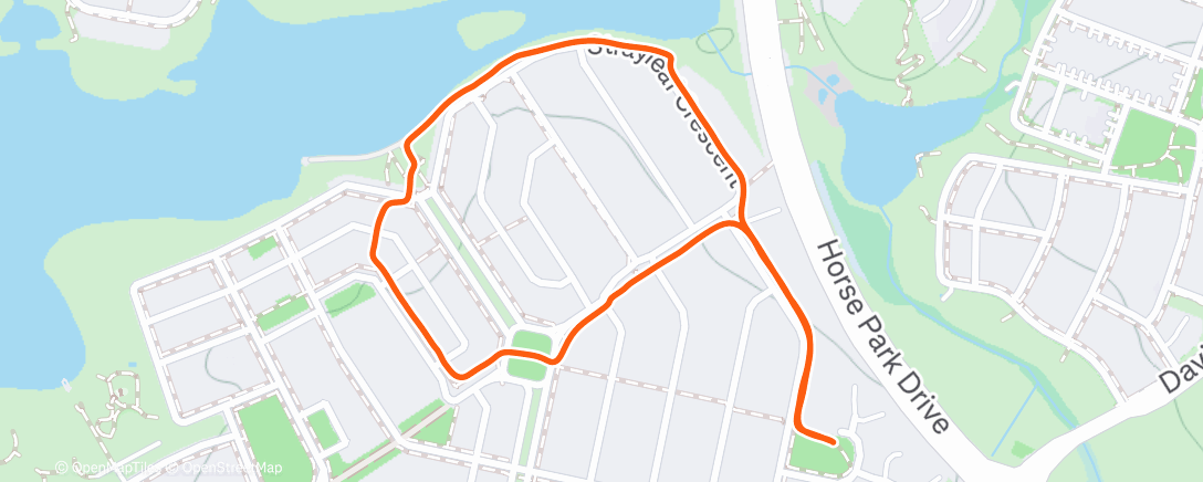 Map of the activity, Christmas Morning Walk