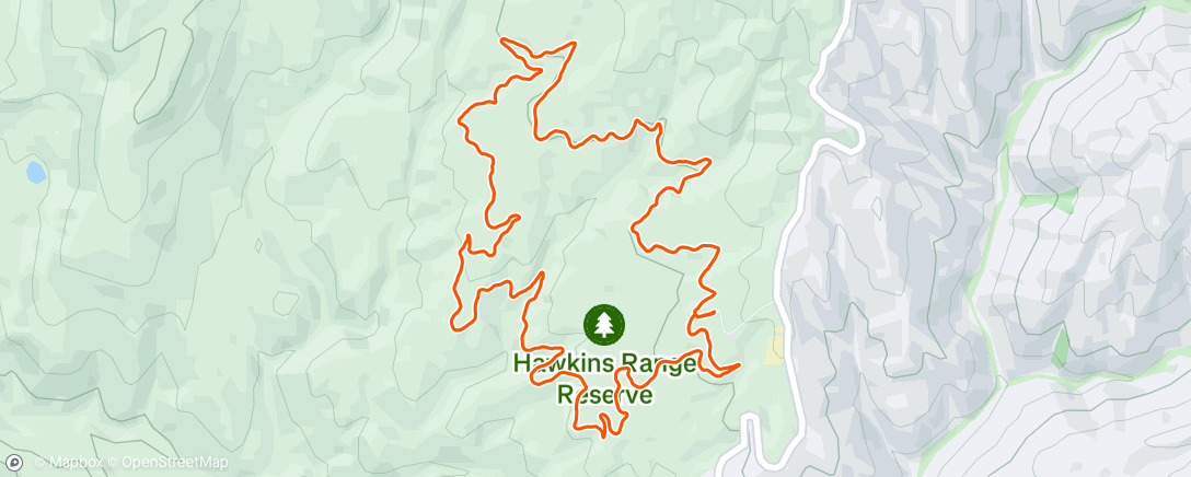 Map of the activity, Bogus Basin - Hawkins Loop Trail