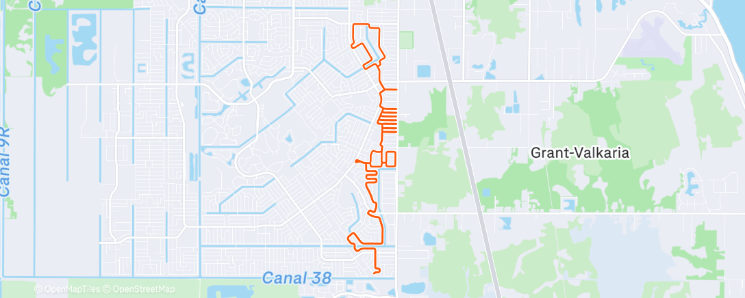 Map of the activity, Morning Run Walk