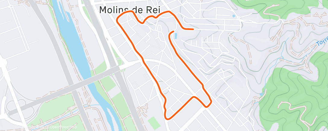 Map of the activity, Carrera continua Unai