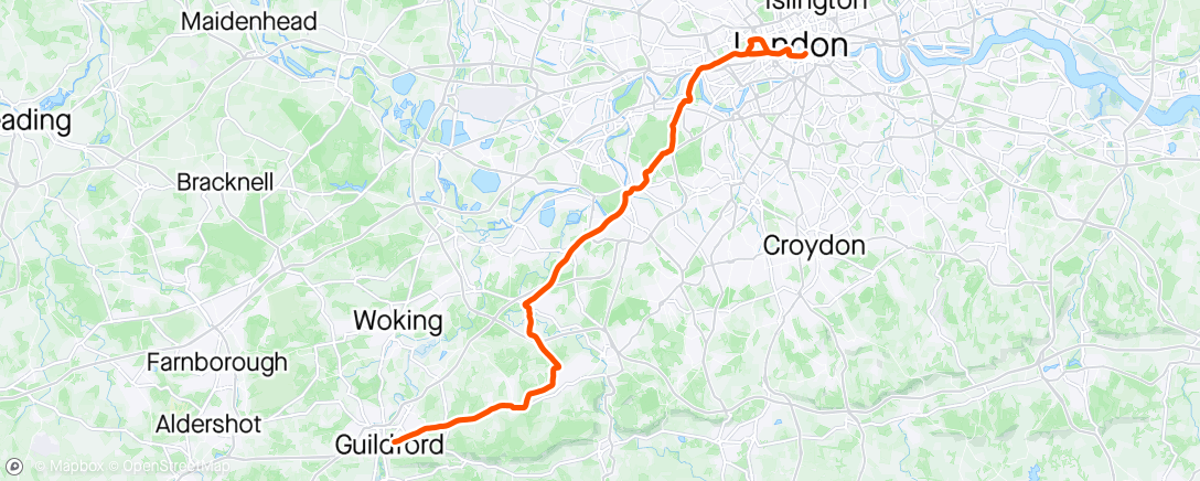 Map of the activity, 40 Miler training for NC500