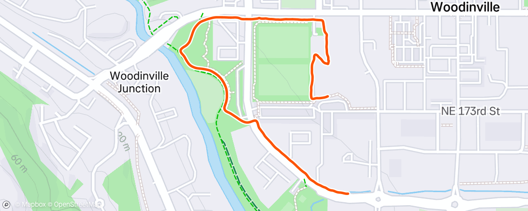Map of the activity, Morning Run