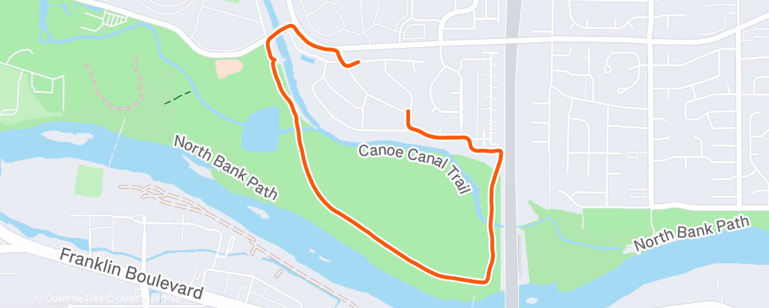 Map of the activity, Morning Run